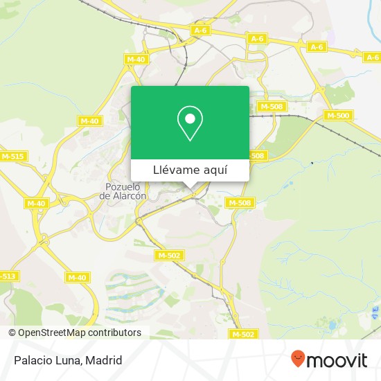 Mapa Palacio Luna, Carretera de Húmera a Pozuelo, 87 28224 Pozuelo de Alarcón