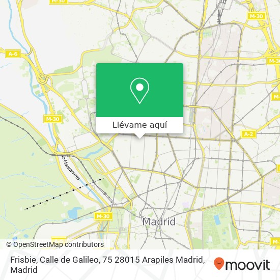 Mapa Frisbie, Calle de Galileo, 75 28015 Arapiles Madrid