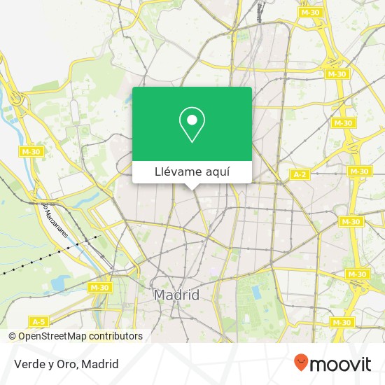 Mapa Verde y Oro, Calle de Viriato, 39 28010 Trafalgar Madrid