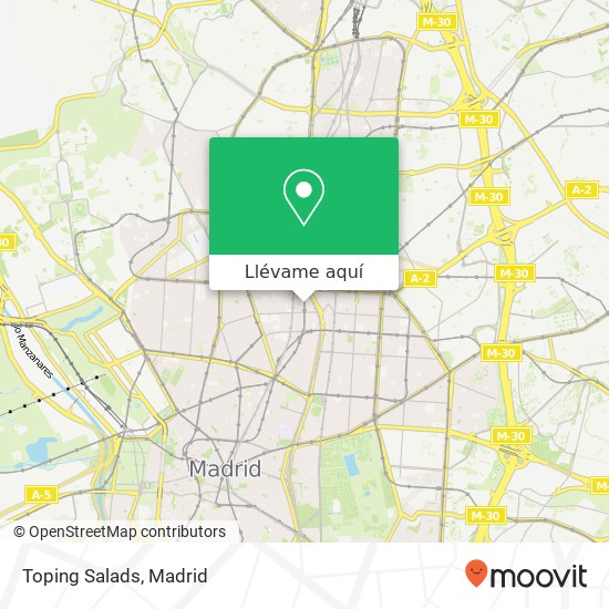 Mapa Toping Salads, Calle Miguel Ángel, 21 28010 Almagro Madrid