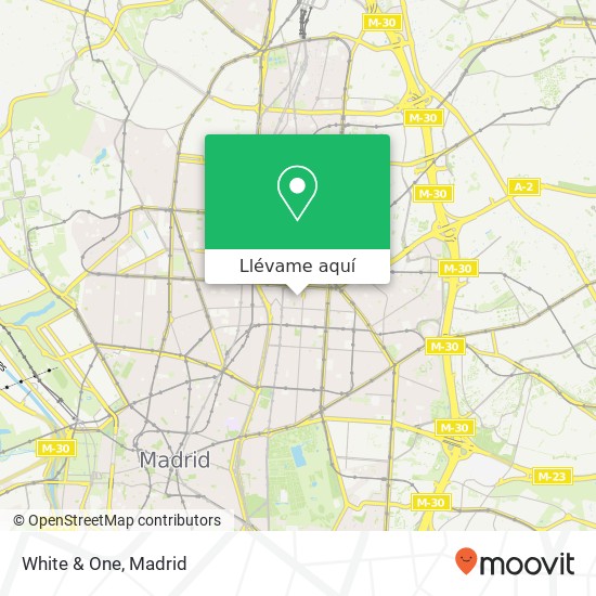 Mapa White & One, Calle General Oraá, 27 28006 Castellana Madrid