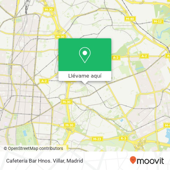 Mapa Cafetería Bar Hnos. Villar, Calle de la Virgen del Sagrario, 19 28027 Concepción Madrid