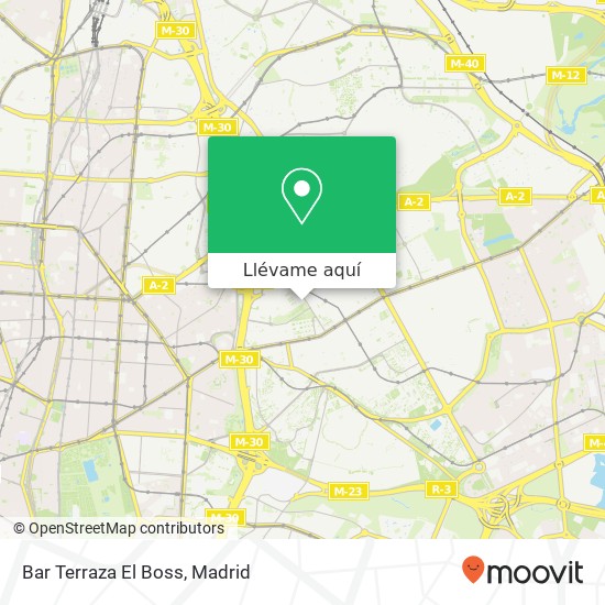 Mapa Bar Terraza El Boss, Calle de la Virgen de Nuria, 23 28027 Concepción Madrid
