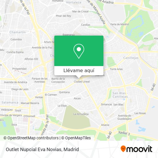 Mapa Outlet Nupcial Eva Novias