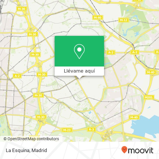 Mapa La Esquina, Calle de Movinda, 7 28037 Simancas Madrid