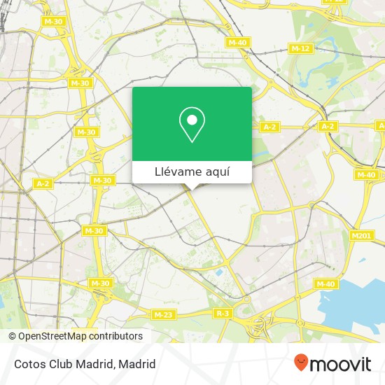 Mapa Cotos Club Madrid