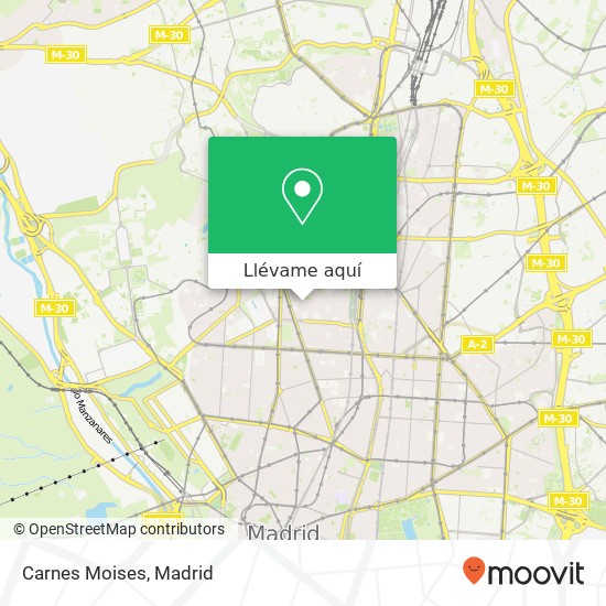 Mapa Carnes Moises, Calle de Alenza, 14 28003 Rios Rosas Madrid