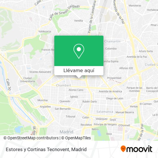 Mapa Estores y Cortinas Tecnovent