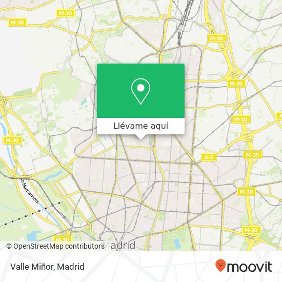 Mapa Valle Miñor, Calle de Modesto Lafuente, 47 28003 Rios Rosas Madrid
