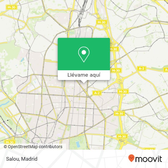 Mapa Salou, Calle de Gabriel Lobo, 11 28002 El Viso Madrid