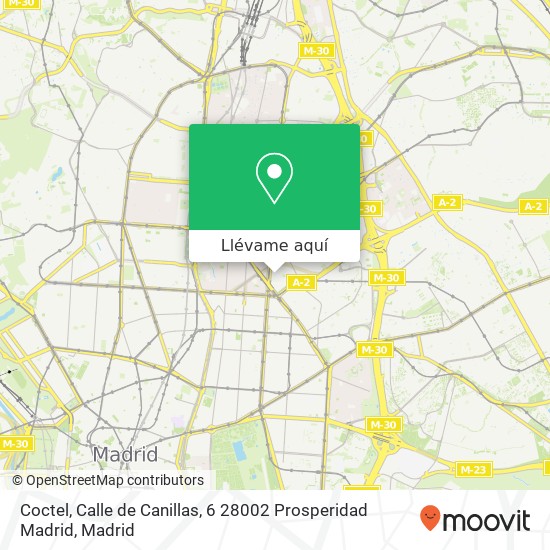 Mapa Coctel, Calle de Canillas, 6 28002 Prosperidad Madrid