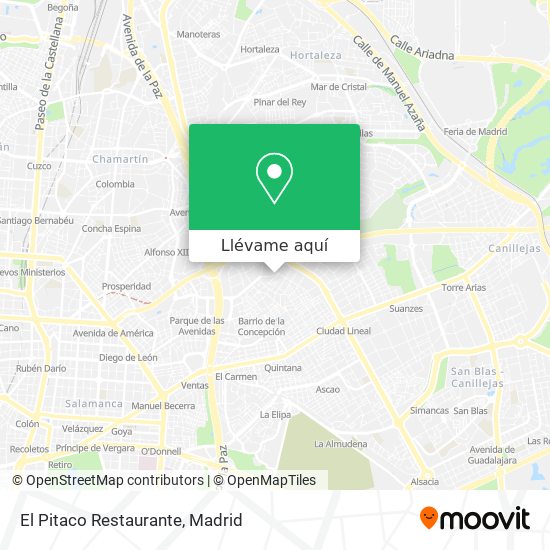 Mapa El Pitaco Restaurante