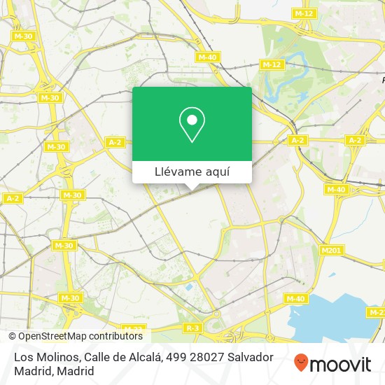 Mapa Los Molinos, Calle de Alcalá, 499 28027 Salvador Madrid