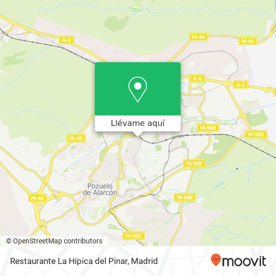 Mapa Restaurante La Hípica del Pinar, Calle Coruña 28224 Pozuelo de Alarcón