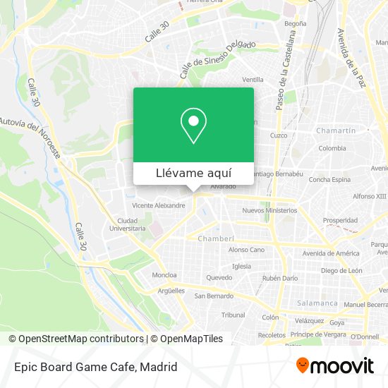 Mapa Epic Board Game Cafe