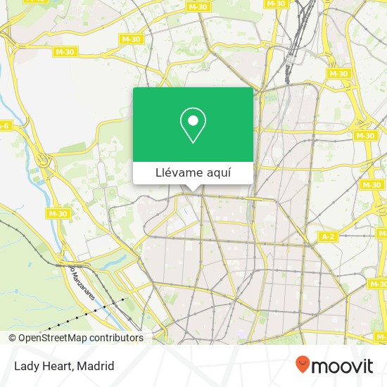 Mapa Lady Heart, Avenida de la Reina Victoria, 16 28003 Bellas Vistas Madrid