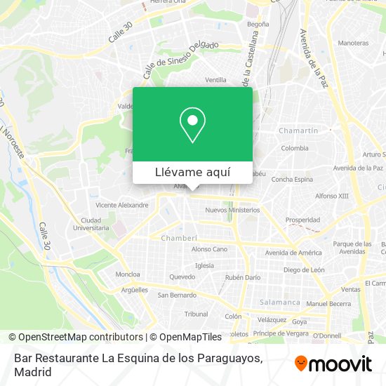 Mapa Bar Restaurante La Esquina de los Paraguayos