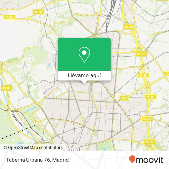 Mapa Taberna Urbana 76, Calle de Modesto Lafuente, 76 28003 Rios Rosas Madrid