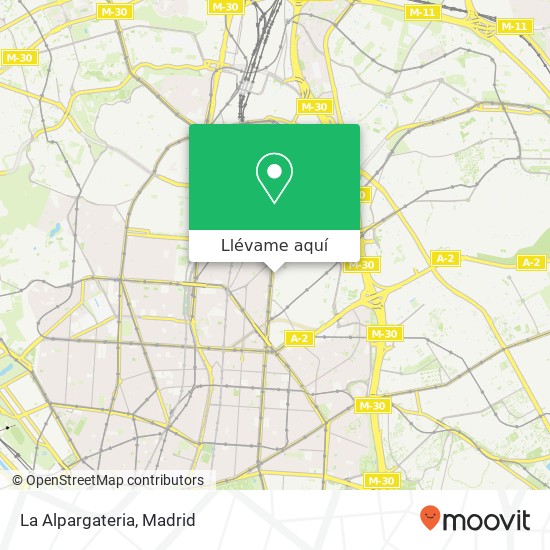 Mapa La Alpargateria, Calle de Suero de Quiñones, 42 28002 Ciudad Jardín Madrid