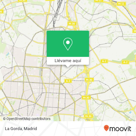 Mapa La Gorda, Calle de Matilde Díez, 16 28002 Ciudad Jardín Madrid