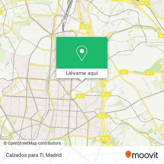 Mapa Calzados para Tí, Calle de López de Hoyos, 140 28002 Prosperidad Madrid