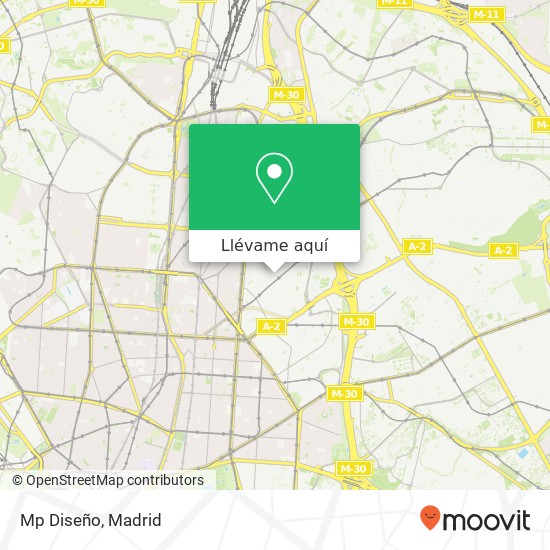 Mapa Mp Diseño, Calle de Agustín de Rojas, 1 28002 Ciudad Jardín Madrid