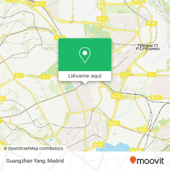 Mapa Guangzhao Yang, Calle del Castor, 1 28022 Canillejas Madrid