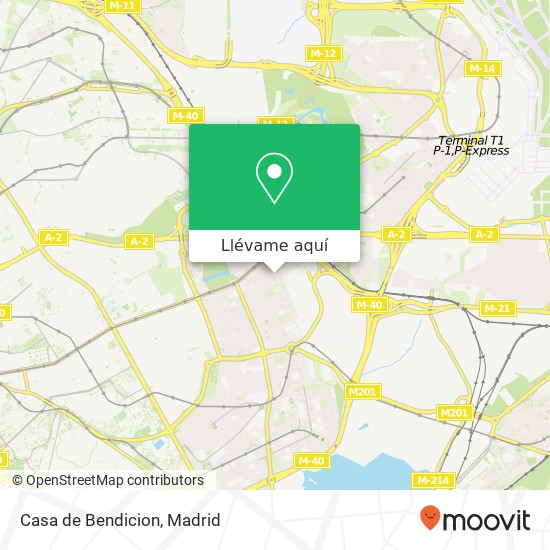 Mapa Casa de Bendicion, Calle de la Esfinge, 19 28022 Canillejas Madrid