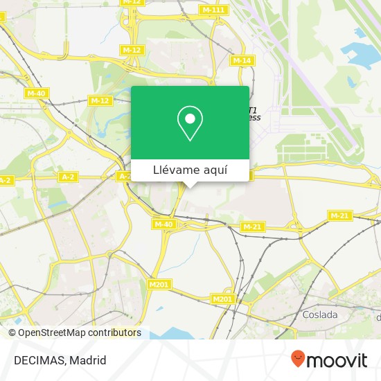 Mapa DECIMAS, 28022 Rejas Madrid