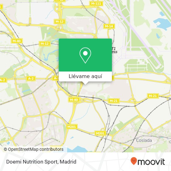 Mapa Doemi Nutrition Sport, 28022 Rejas Madrid