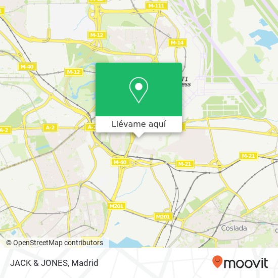 Mapa JACK & JONES, 28022 Rejas Madrid