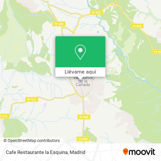 Mapa Cafe Restaurante la Esquina