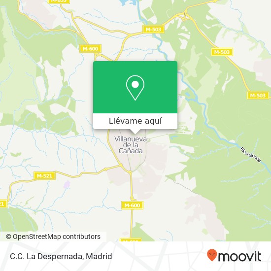 Mapa C.C. La Despernada, Calle Olivar Villanueva de la Cañada