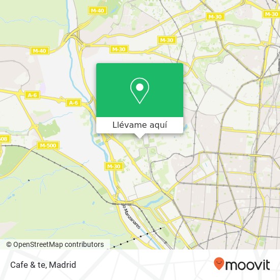 Mapa Cafe & te, Plaza de Menéndez Pelayo 28040 Ciudad Universitaria Madrid
