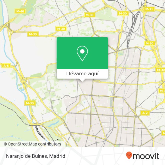 Mapa Naranjo de Bulnes, Calle Jerónima Llorente, 76 28039 Bellas Vistas Madrid