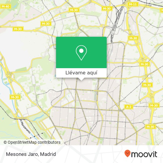 Mapa Mesones Jaro, Calle de Jaén, 28 28020 Cuatro Caminos Madrid