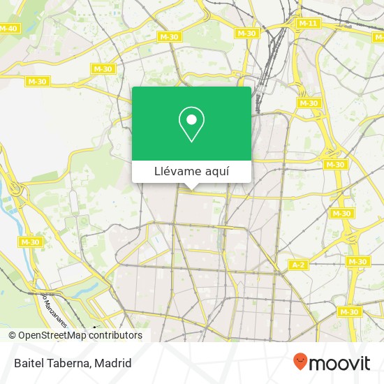Mapa Baitel Taberna, Calle de la Infanta Mercedes, 3 28020 Cuatro Caminos Madrid