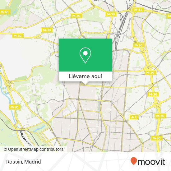 Mapa Rossin, Calle de Ávila, 22 28020 Cuatro Caminos Madrid