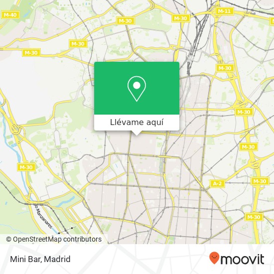 Mapa Mini Bar, Calle de Teruel, 25 28020 Cuatro Caminos Madrid