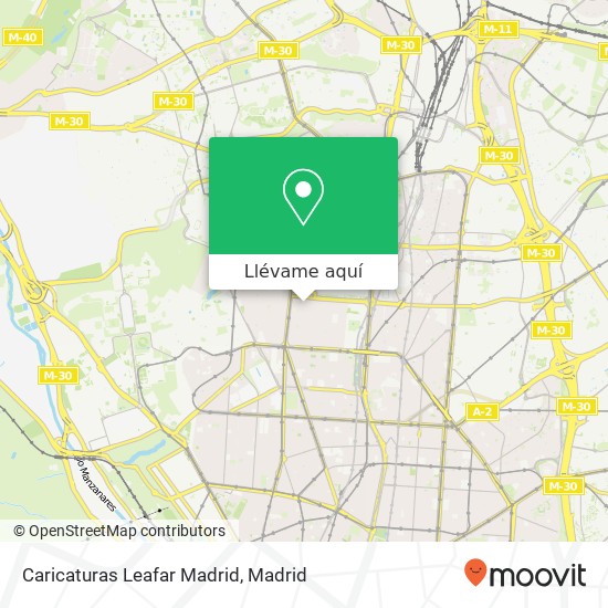 Mapa Caricaturas Leafar Madrid, Calle de Aquilino Domínguez, 1 28020 Cuatro Caminos Madrid