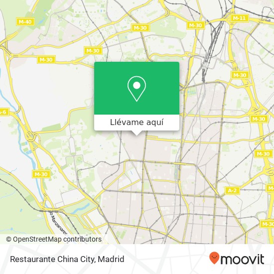 Mapa Restaurante China City, Calle de Lorenza Correa, 1 28039 Bellas Vistas Madrid