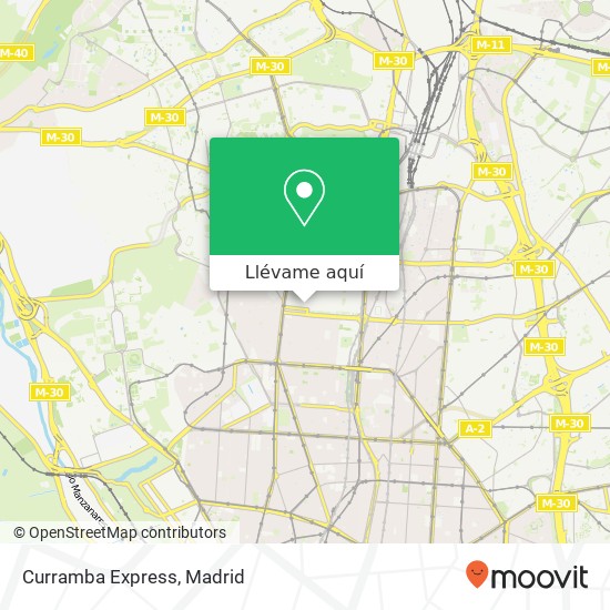 Mapa Curramba Express, Calle de Salamanca, 28A 28020 Cuatro Caminos Madrid