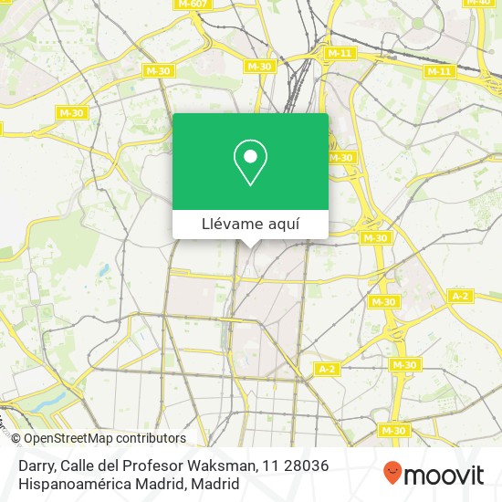 Mapa Darry, Calle del Profesor Waksman, 11 28036 Hispanoamérica Madrid