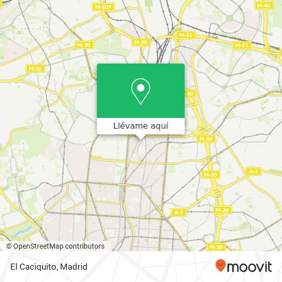 Mapa El Caciquito, Calle del Padre Damián, 21 28036 Hispanoamérica Madrid