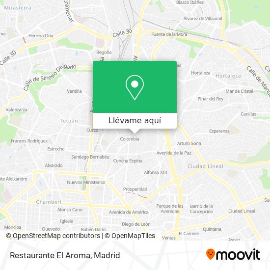 Mapa Restaurante El Aroma