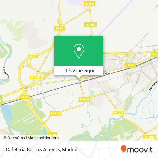 Mapa Cafeteria Bar los Alberos, Avenida de la Constitución, 16 28850 Torrejón de Ardoz