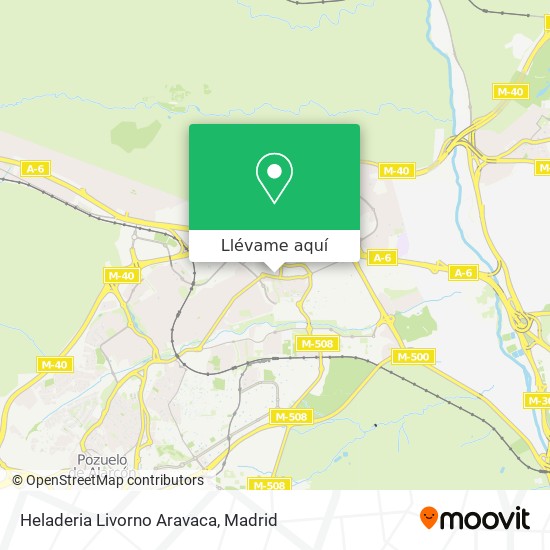 Mapa Heladeria Livorno Aravaca