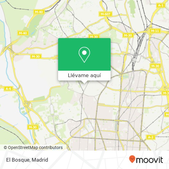 Mapa El Bosque, Calle de Sánchez Preciado, 42 28039 Valdezarza Madrid