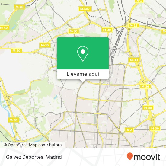 Mapa Galvez Deportes, Calle de Bravo Murillo, 261 28020 Berruguete Madrid