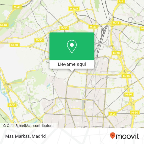 Mapa Mas Markas, Calle de los Algodonales, 1 28039 Berruguete Madrid
